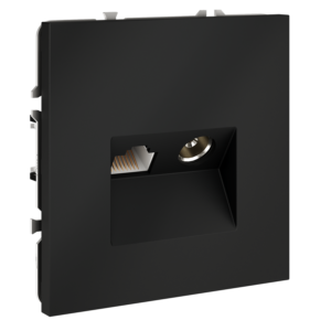 Розетка телевизионная встраиваемая VOLTUM S70 TV+RJ45 кат. 6