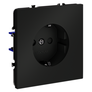 Розетка встраиваемая VOLTUM S70 с заземлением и защитными шторками, 16А